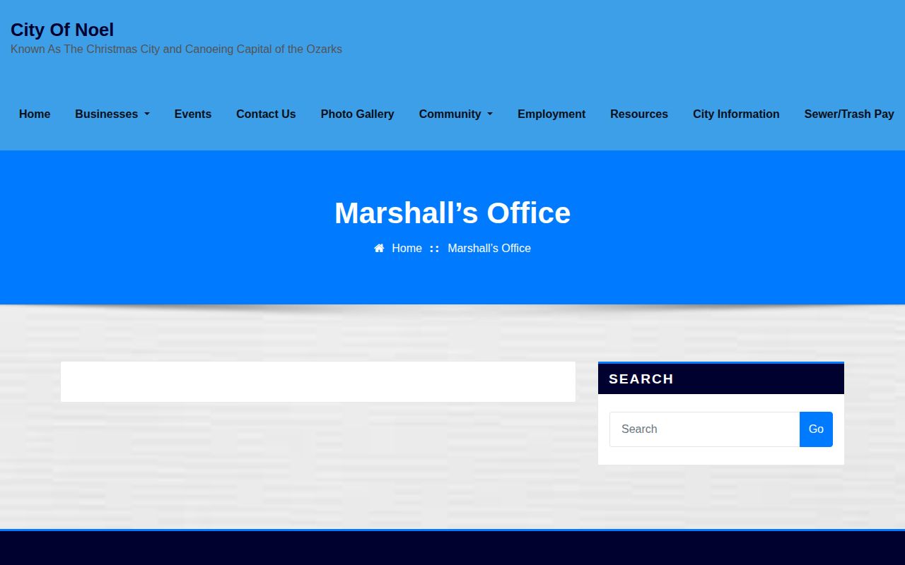Noel Marshal's Office official page for Noel arrest records